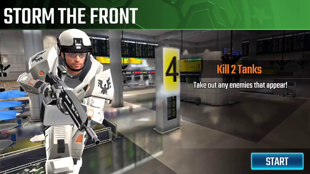 Storm the Front, Sniper Strike special ops mission #3- Airport (pistol/zone 10)