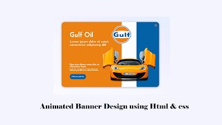 How to create Animated Banner Design using Html and css