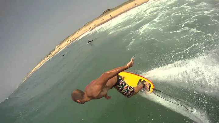 Craig Butcher surfing a Plonka