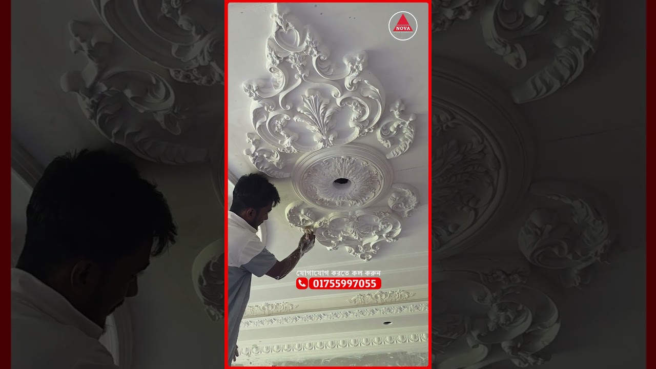 Victorian gypsum ceiling design last finished #NovaGypsumDecoration #Victorian #GypsumCeilingDesign