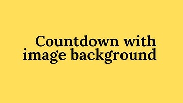 countdown with background image in wordpress