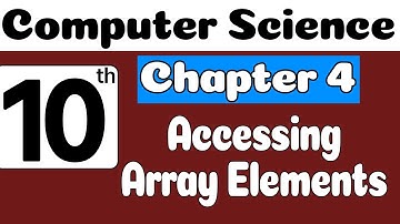 10th Class Computer Science Ch 4 Accessing Array Elements using array as indexs