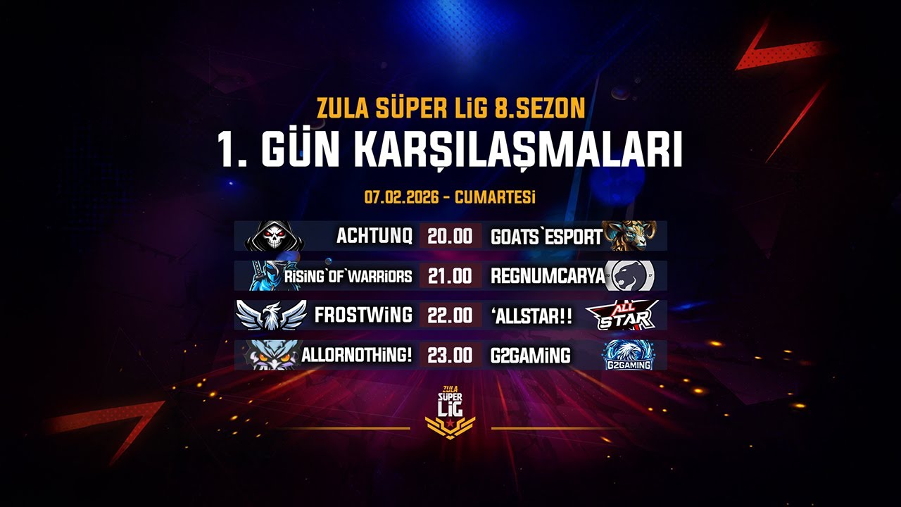 Zula Süper Lig | 8. Sezon | 1. Gün Karşılaşmaları