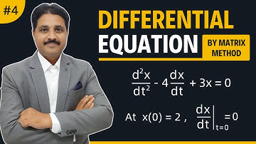 DIFFERENTIAL EQUATION BY MATRIX METHOD SOLVED PROBLEM 4 @TIKLESACADEMY