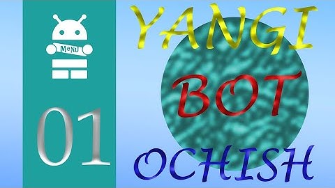 MenuBuilder Botda Bot yaratish | 2021