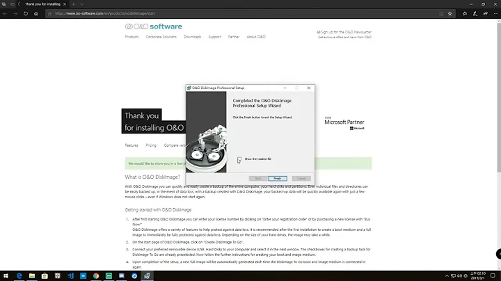 O&O DiskImage Professional 11 Install Setup