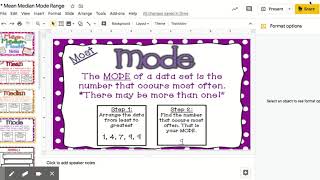 * Mean Median Mode Range - Google Slides