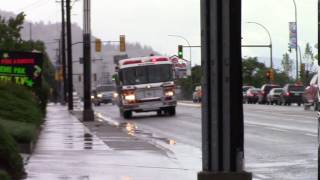 Penticton Engine 202 responding and arriving