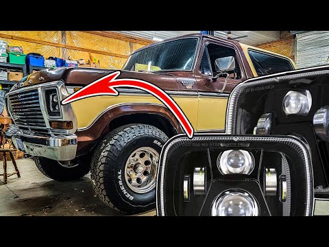 1979 Ford Bronco 5x7 Square LED Headlight Review.