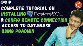 install postgresql on ubuntu aws server & config postgres for remote connection using pgadmin
