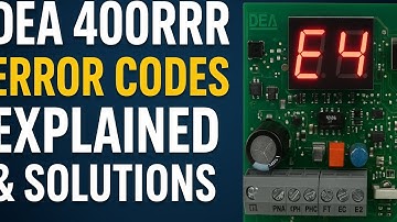 DEA 400RRR Error Codes Explained | Complete Troubleshooting & Solutions Guide 