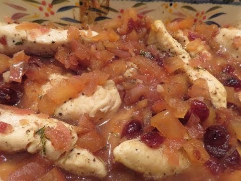 Tricia's Creations: Apple Cider Chicken with Apple Cranberry Chutney