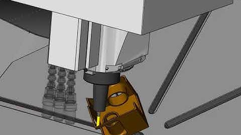 SolidCAM Full 5-Axis Edge Breaking simulation