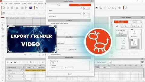 how to Export / Render Video Cartoon Animator 4