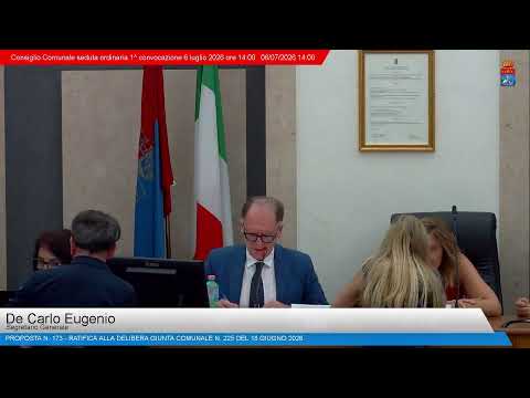 Video Consiglio Comunale del 6 luglio 2026 ore 14:00