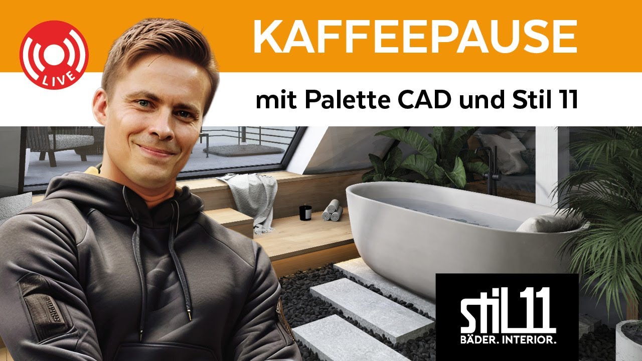 Aufnahme Kaffeepause mit Palette CAD - Visualisierung mit Stil 11 (08/25)