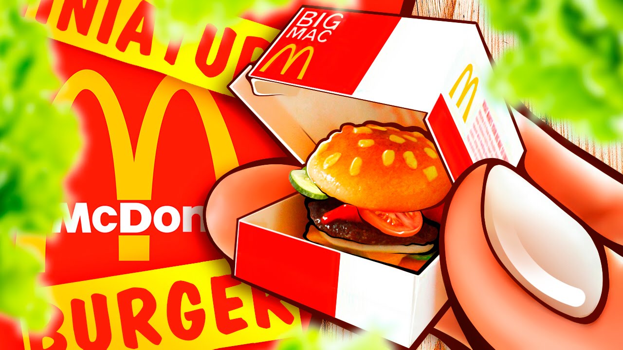 Download Realistic Miniature McDonald's HAMBURGER Tutorial! | DollHouse DIY ♥ - YouTube