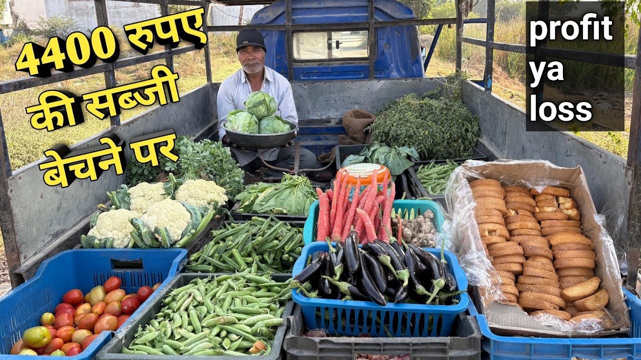 4400 रुपये की सब्जी 🥦 बेची कितना profit हुआ 🤑