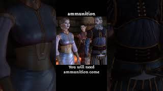 ammunition — Dragon age : Origins dialogue scene