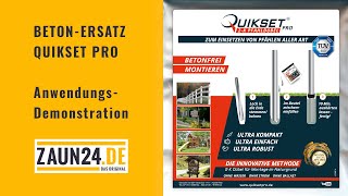 Beton-Ersatz Quikset Anwendungs-Demonstration