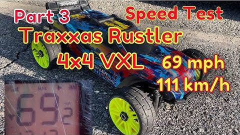 Traxxas Rustler 4x4 vxl speed test