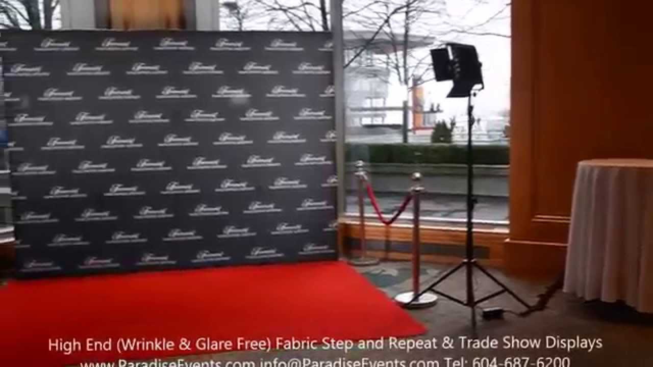 Step and Repeat Red Carpet Backdrop Photo Backgrounds Fairmont Waterfront Vancouver - YouTube