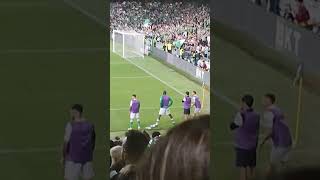 Ruibal, William Carvalho Y Rodri Calentando En Segundo Tiempo Del Betis-Celta. 12-04-24