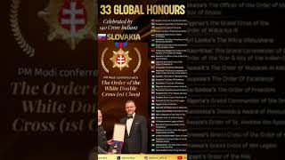 1) PM Modi 🇮🇳 33 Awards — A journey of global recognition and leadership ✨#PMModi #India#leadership
