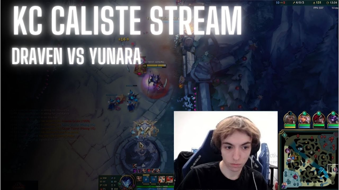 KC Caliste Stream | 3XA Caliste Tracyn VS Trayton LR Velja | Draven VS Yunara | Challenger Gameplay
