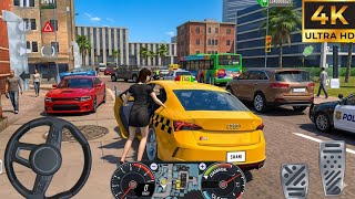 New Taxi Driver 2026 - New Audi Car Taxi Heavy Traffic City Drive - Taxi Game 4K Android Gameplay screenshot 4