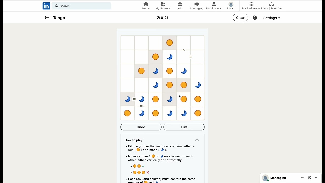 LinkedIn Tango #18 | 25th Oct, 2024
