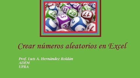 Video de números aleatorios en Excel