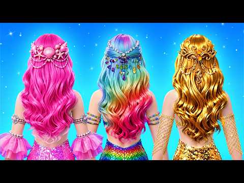 Gorgeous Mermaid in 24 Hours ✨🧜‍♀️ Viral Beauty Makeover Tips | Hana Teens FR