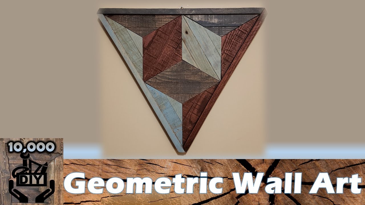 Triangle Wall Art DIY Wood Decor geometric wall art reclaimed