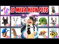 Making 10 MEGA NEON PETS on ADOPT ME!! 😱