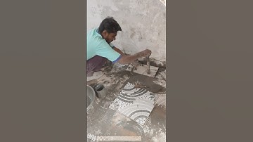 The correct method of installing a tile piece #construction #rajmistri #tiles
