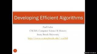 CSE260: Computer Science B: Honors: Efficiency of Algorithms (part 1)