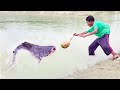 Fishing Video || Village boys are very skilled and experienced in fishing || Fish catching trap