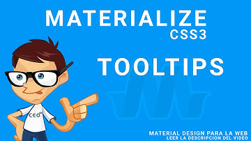 17 - MaterializeCss: Tooltips (Material design para la web)