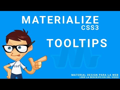 17 - MaterializeCss: Tooltips (Material design para la web)
