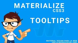 17 - MaterializeCss: Tooltips (Material design para la web)