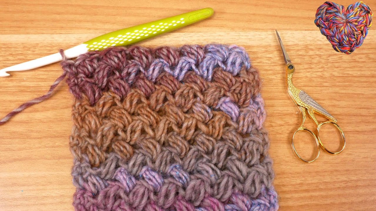 Häkeln  Zick Zack Puff Stich Muster  Super einfach & schnell für den Winter