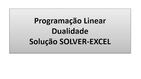 Programação Linear-Primal e Dual