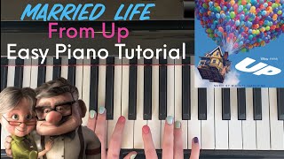 Married Life from Up - Easy Piano Tutorial