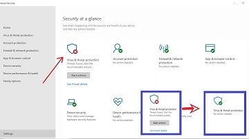 windows 10 virus and threat protection (start actions)