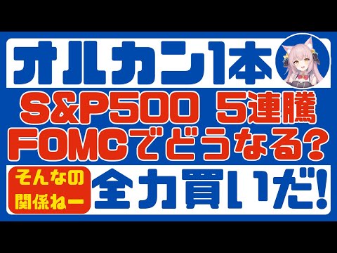【インデックス】アメリカ株は５連騰、来週は注目のFOMCでどうなるか？【週末投資結果報告】オルカン・S&P500・ナスダック100・新NISA