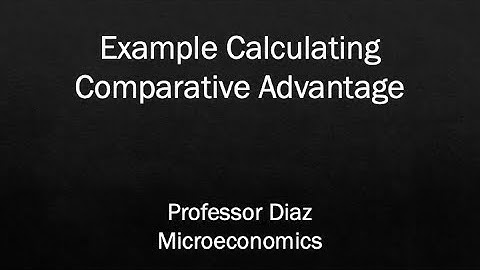 Example Calculating  Comparative Advantage
