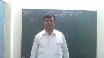 CLASS X | COMPUTER APPLICATIONS | BASIC HTML ELEMENTS | LECT-08