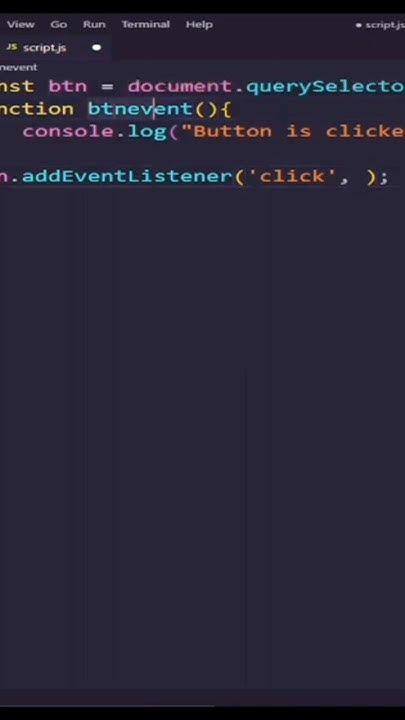 JS Event Listener #shorts - YouTube