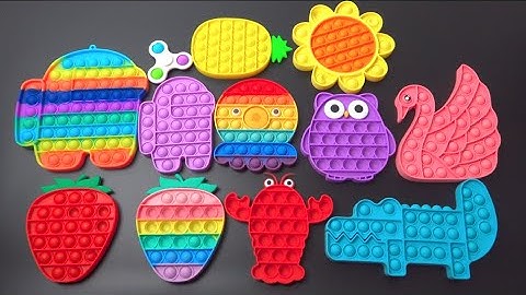 pop it asmr no talking 1 hour fidget toy  팝잇 푸쉬팝 소리 스피너 리뷰 어몽어스 부엉이 아이스크림 대형 언박싱 | CoCo Planet